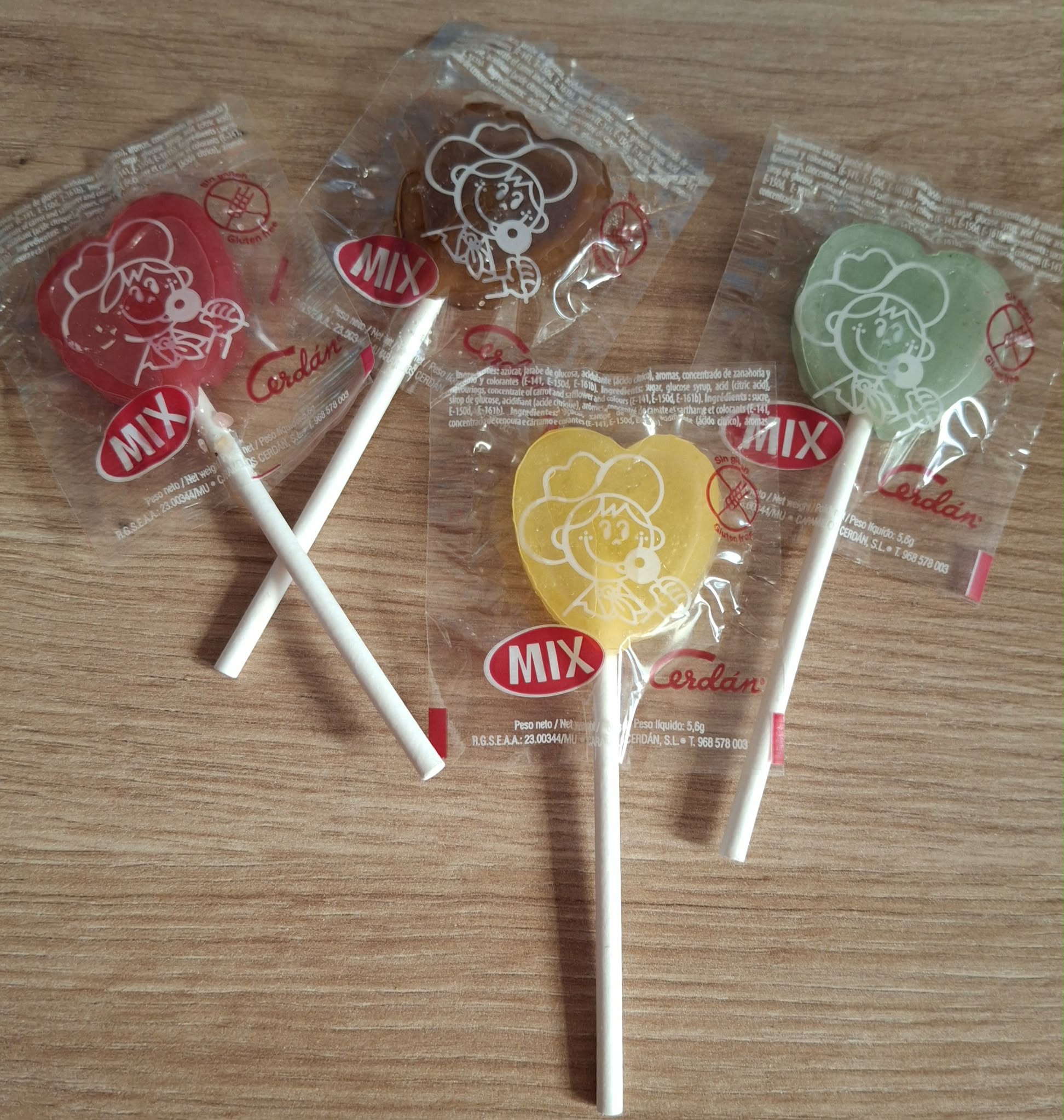 mini sucette cœur mix